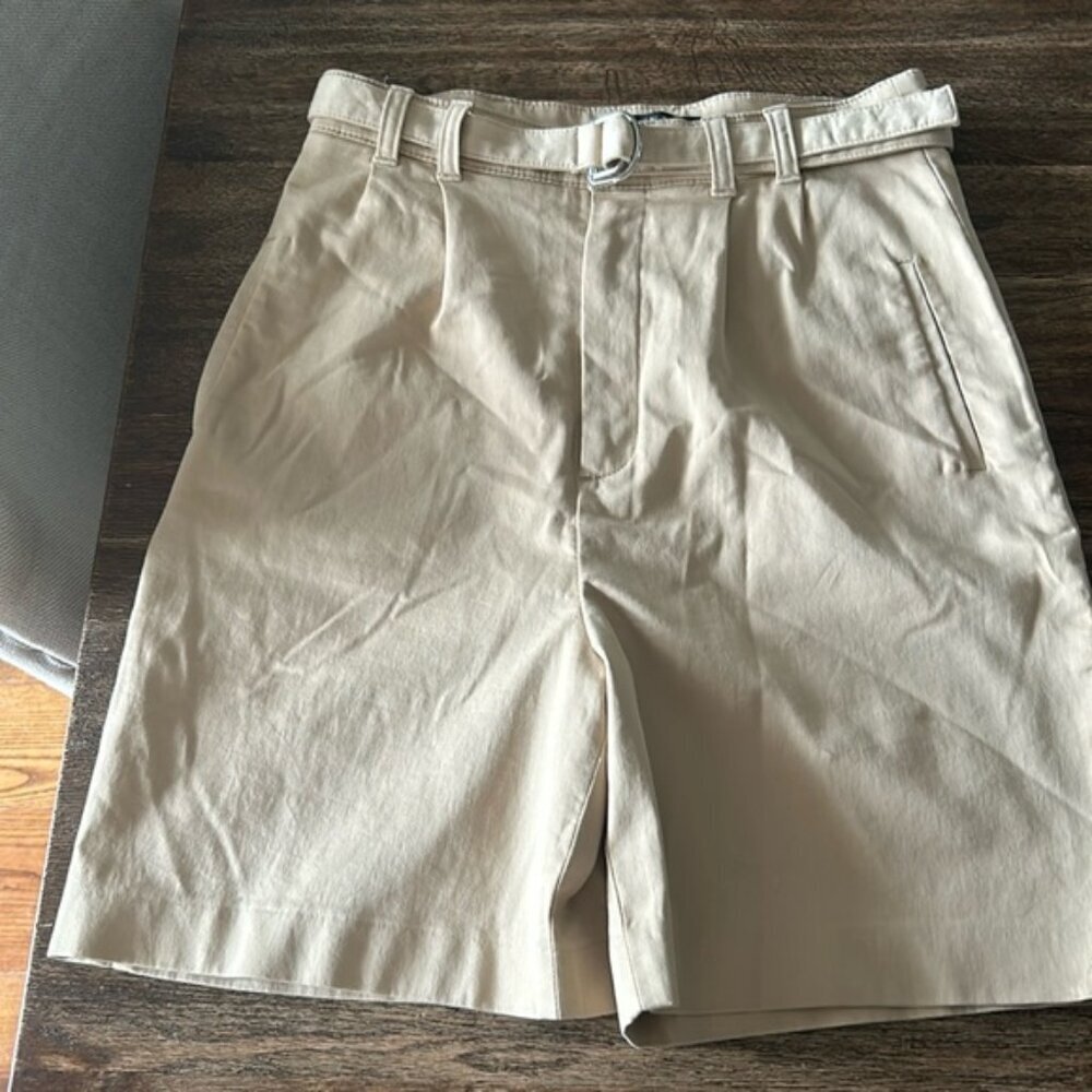 SET ITALY high rise tan coloured shorts size 6